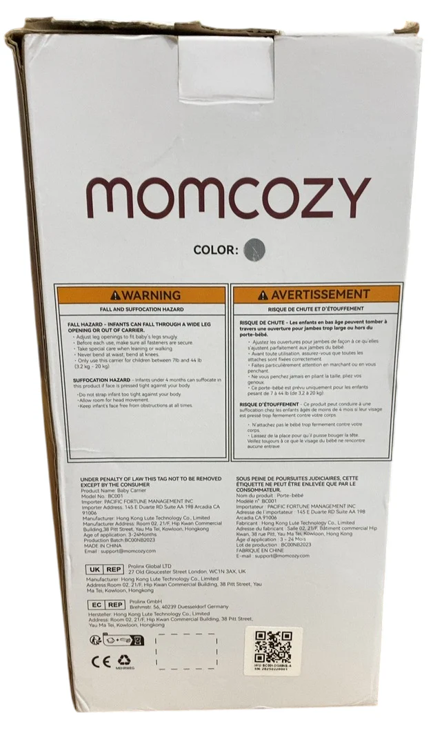 Momcozy Air Mesh Baby Carrier , Grey - Image 3