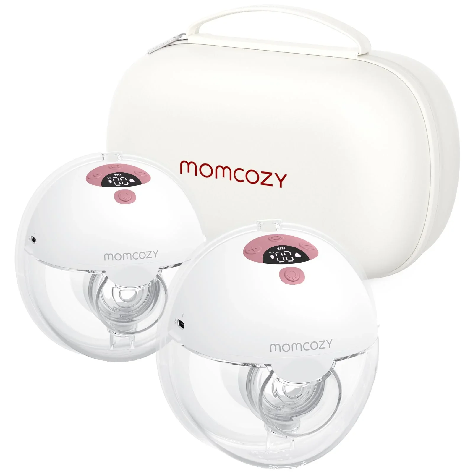 Momcozy All-in-one M5 Double Wearable Breast Pump, Cozy Red