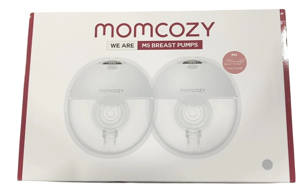 Momcozy All-in-one M5 Double Wearable Breast Pump, Cozy Red - Image 2
