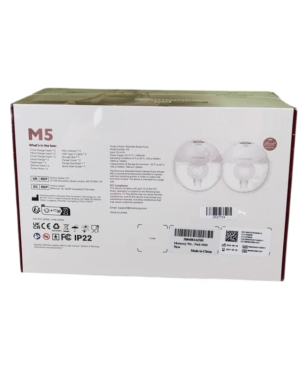 Momcozy All-in-one M5 Double Wearable Breast Pump, Mint - Image 3
