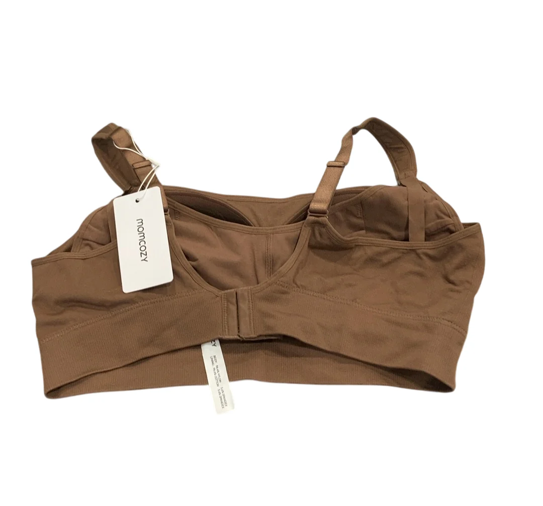 Momcozy All-in-One Super Flexible Pumping Bra, Chocolate, X-Large - Image 2