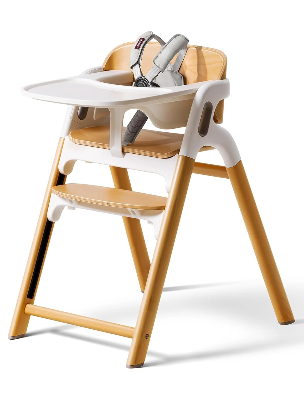 Momcozy DinerPal Wooden High Chair, Natural Wood, without Cushion