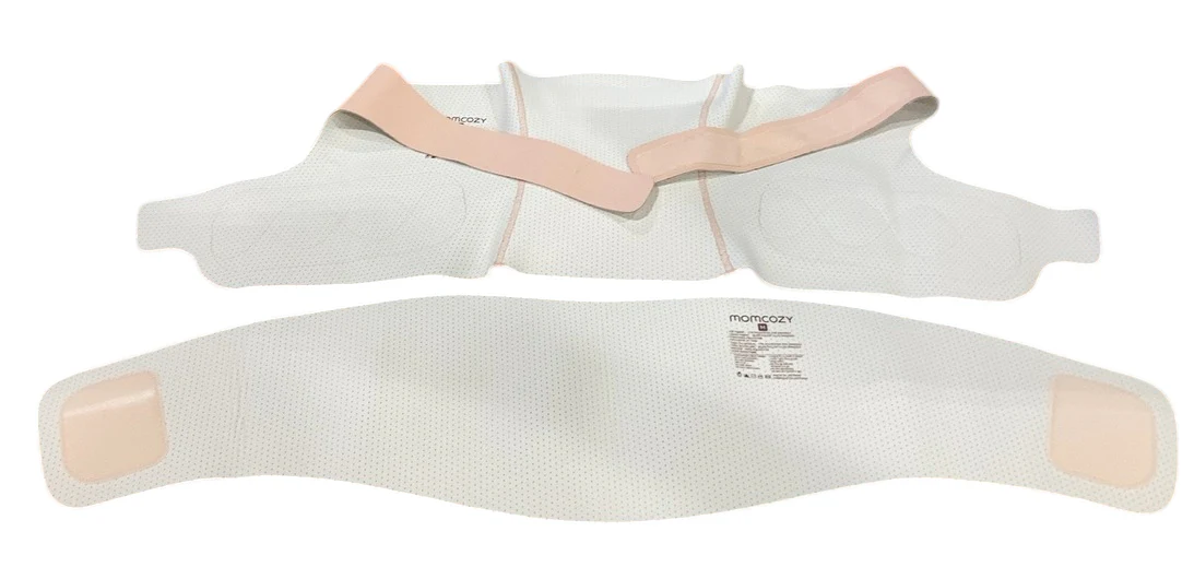 Momcozy Ergonest Maternity Belly Band, Medium, Oyster Pink - Image 4