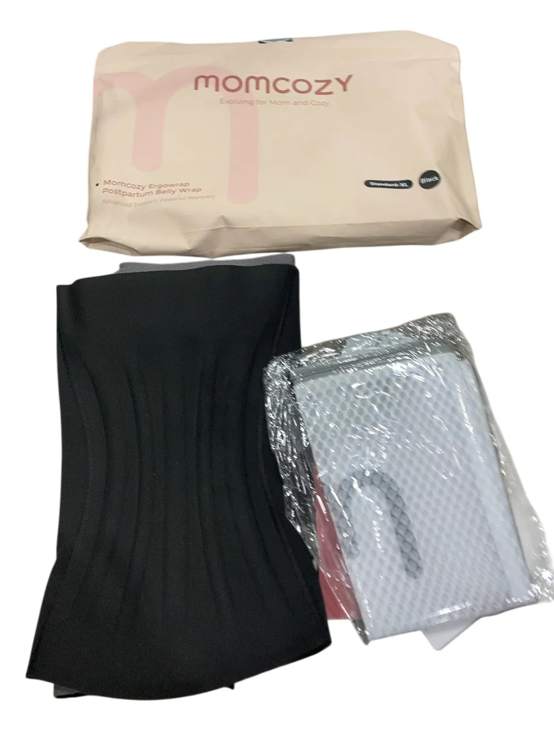Momcozy Ergowrap Postpartum Belly Wrap, Black, Standard XLarge - Image 2