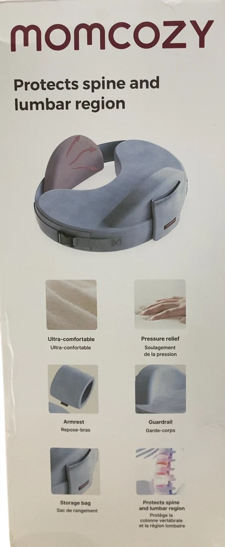 Momcozy MaxSupport Nursing Pillow, Cozy ProGray - Image 2