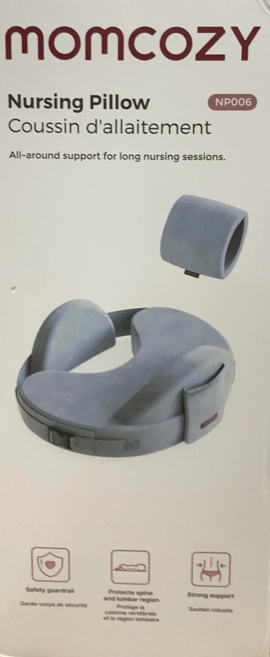 Momcozy MaxSupport Nursing Pillow, Cozy ProGray - Image 3