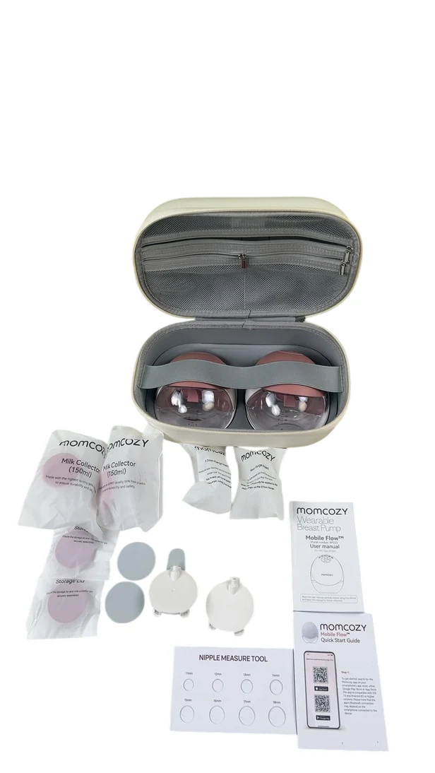 Momcozy Mobile Flow Hands-Free Breast Pump M9, Cozy Red, Double