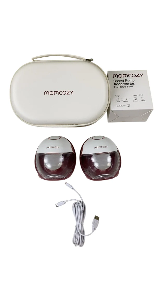 Momcozy Mobile Style Hands-free Breast Pump Double, Cozy Red