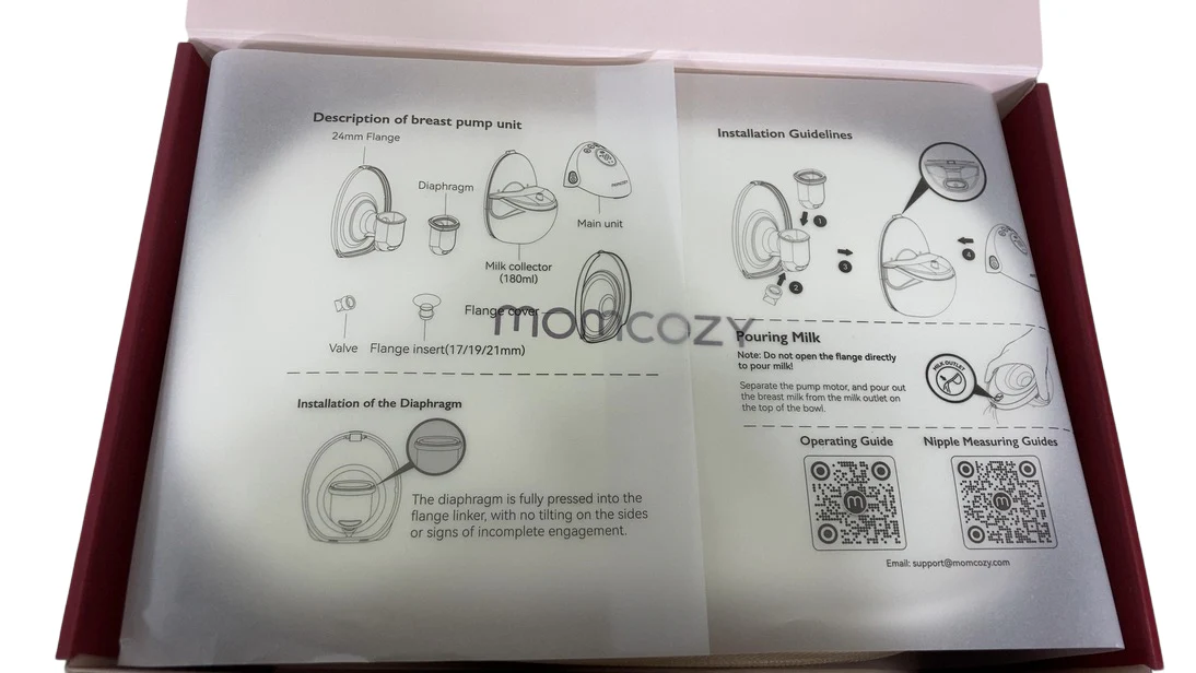 Momcozy Mobile Style Hands-free Breast Pump | M6, Cozy Red - Image 4