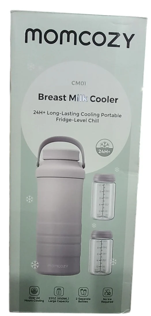 Momcozy Portable Breastmilk Cooler, White Ombre - Image 2