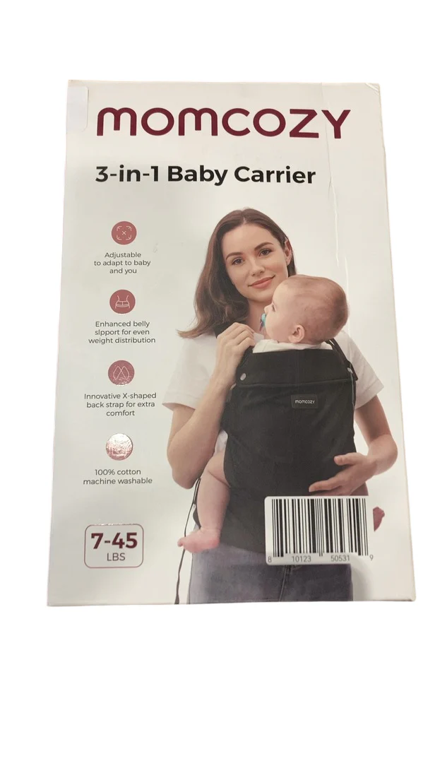 Momcozy PureHug Baby Carrier, Black, Cotton - Image 3