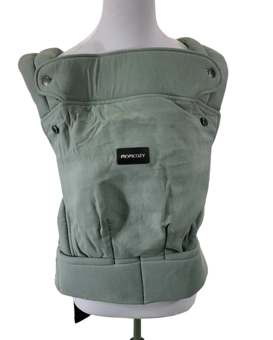Momcozy PureHug Baby Carrier, Sage Green, Cotton Linen - Image 2