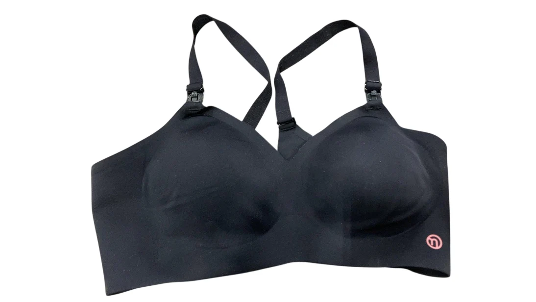Momcozy Ultra Soft & Omni Maternity Nursing Bra (2 Pack), Black/Brown, XLarge