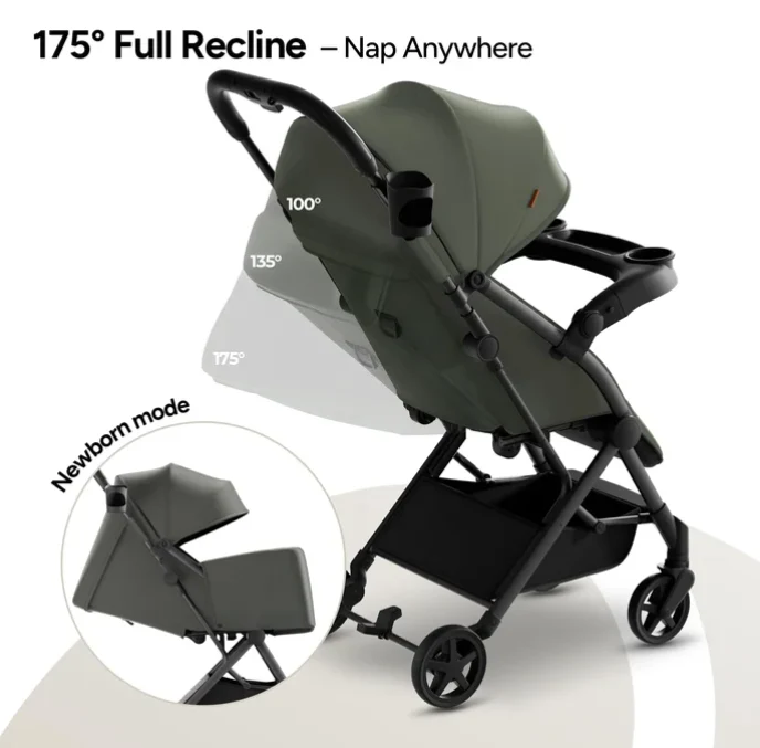 Mompush Lithe V2 Stroller, 2025, Forest - Image 2