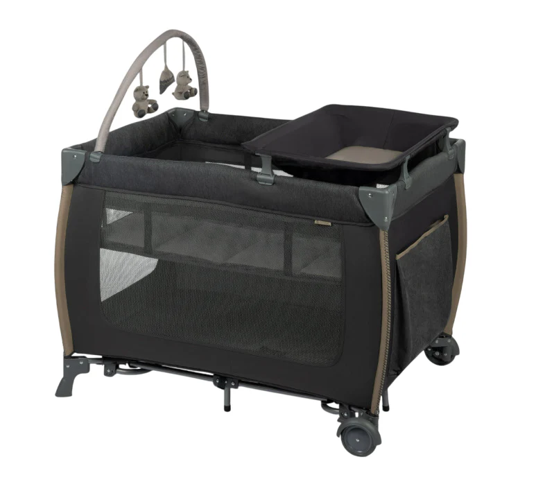 Monbebe Play Yard with Full-Size Rocking Bassinet, Castle Point