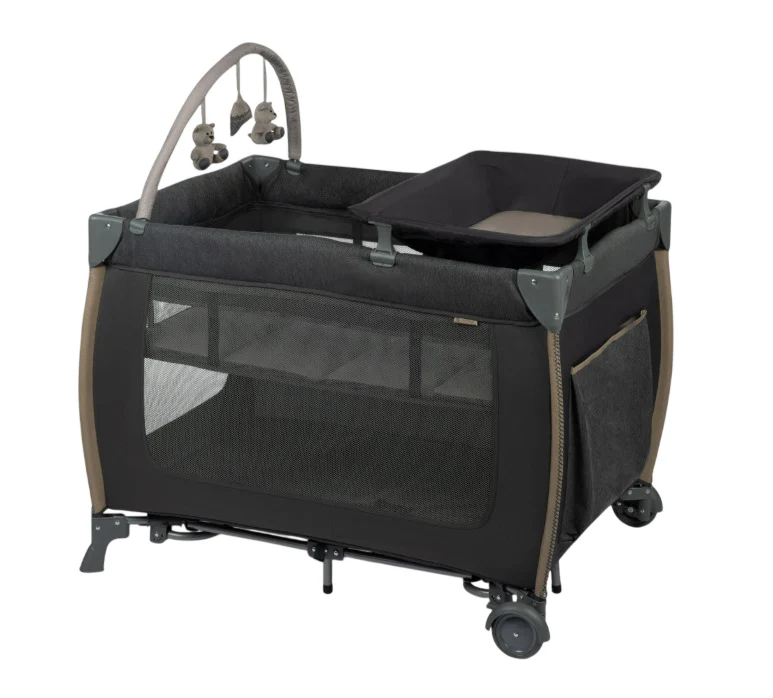 Monbebe Play Yard with Full-Size Rocking Bassinet, Castle Point