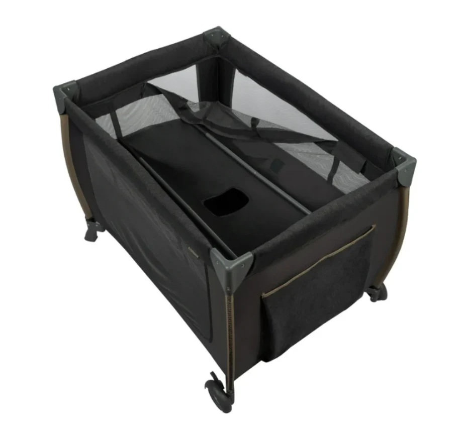 Monbebe Play Yard with Full-Size Rocking Bassinet, Castle Point