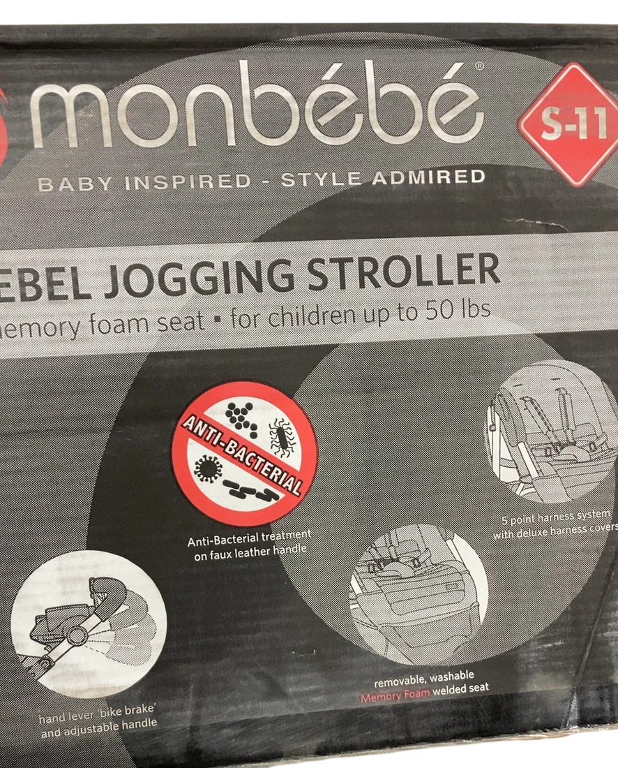 Monbebe Rebel Complete Jogging Travel System, Soho - Image 8
