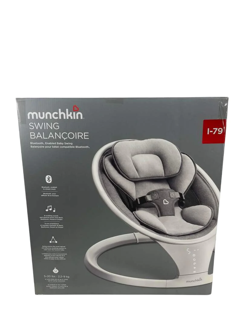 Munchkin Bluetooth Enabled Baby Swing, White - Image 4