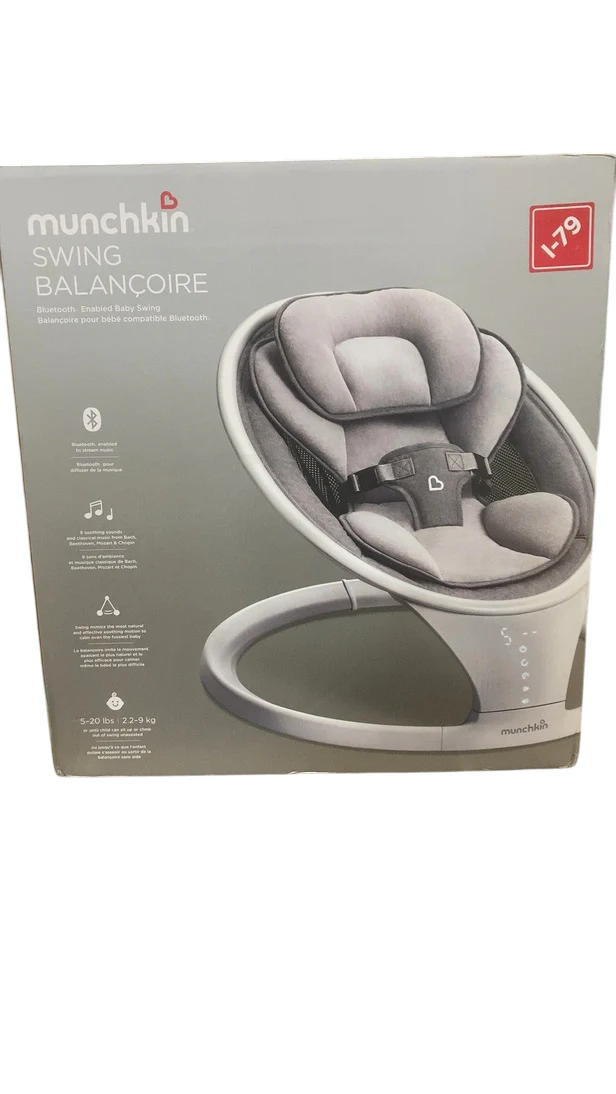 Munchkin Bluetooth Enabled Baby Swing, White - Image 4