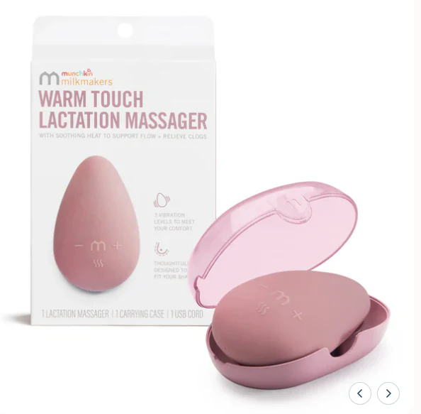 Munchkin Milkmakers Warm Touch Lactation Massager, With Carrying Case