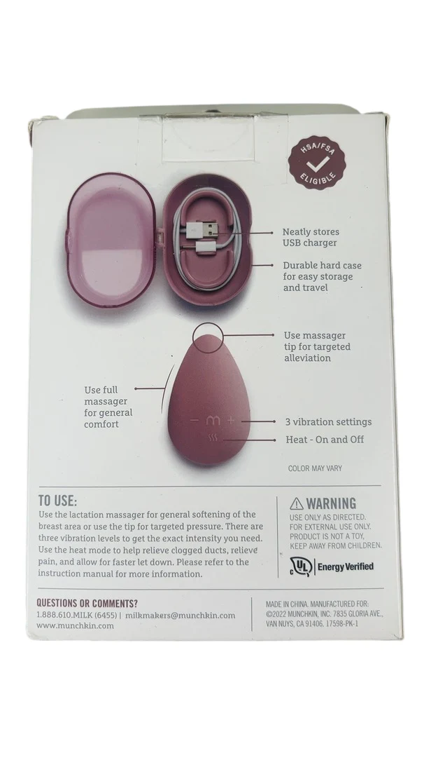 Munchkin Milkmakers Warm Touch Lactation Massager, With Carrying Case - Image 3