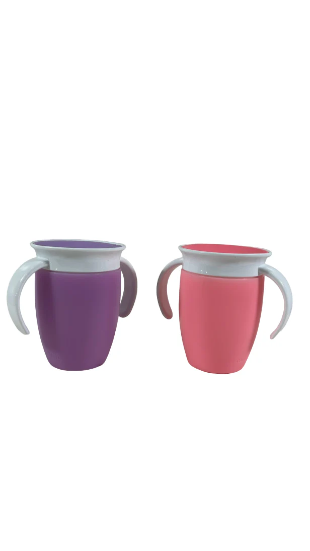 Munchkin Miracle 360 Trainer Cup, 2 Pack, Pink and Purple