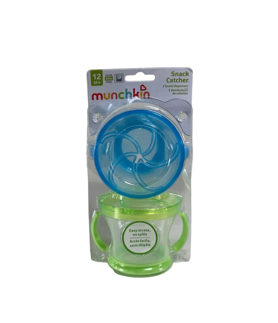 Munchkin Snack Catcher, Blue/Green, 2 Pack