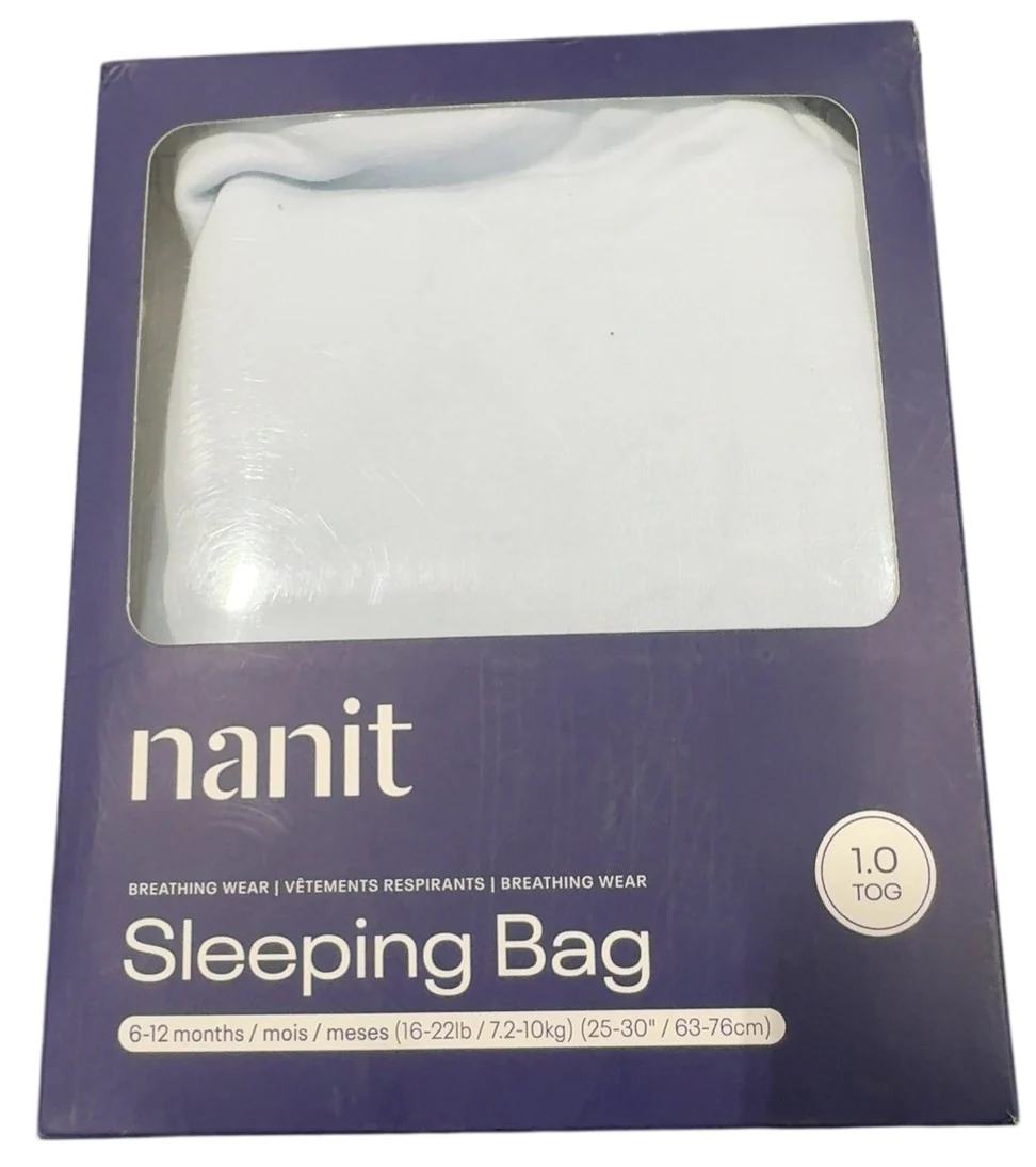 Nanit Breathing Wear Sleeping Bag, Medium, Powder Blue - Image 2