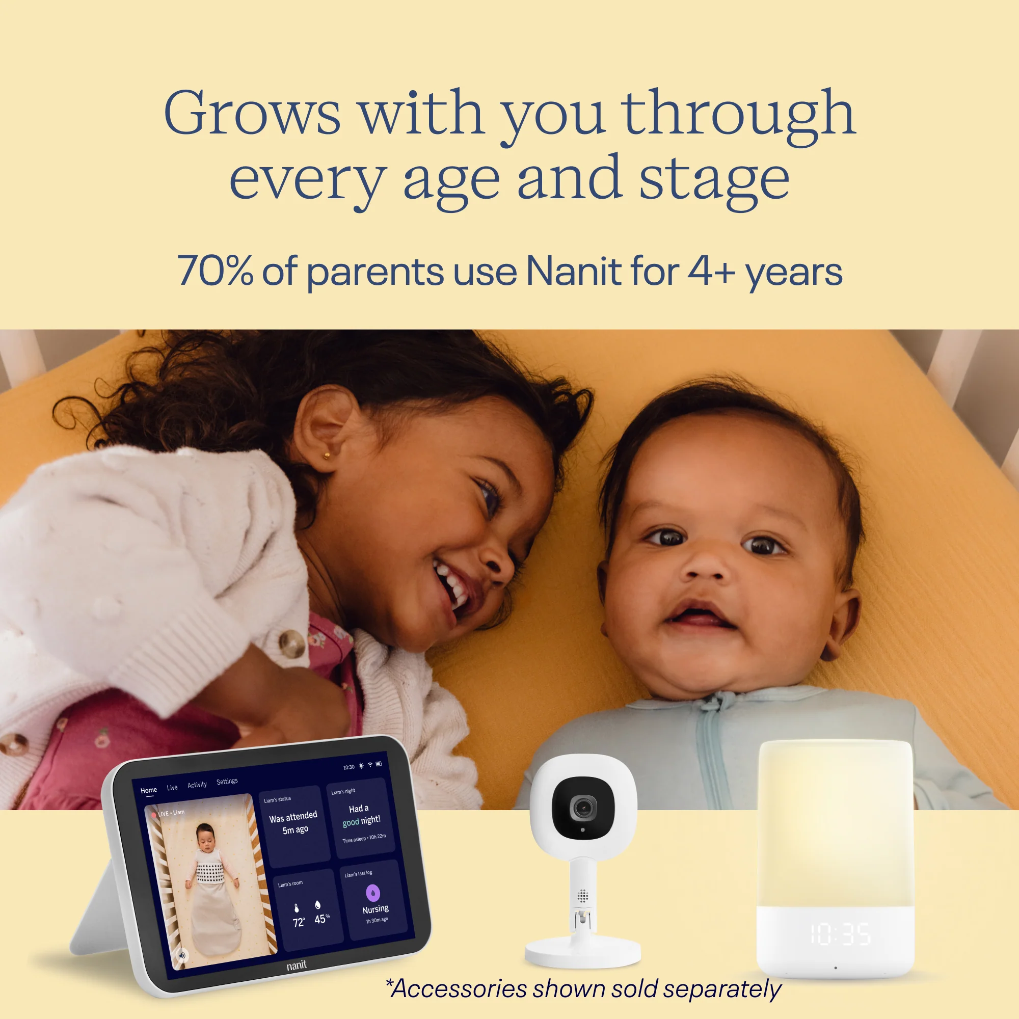 Nanit Pro HD Baby Monitor with Wall Mount, White - Image 7