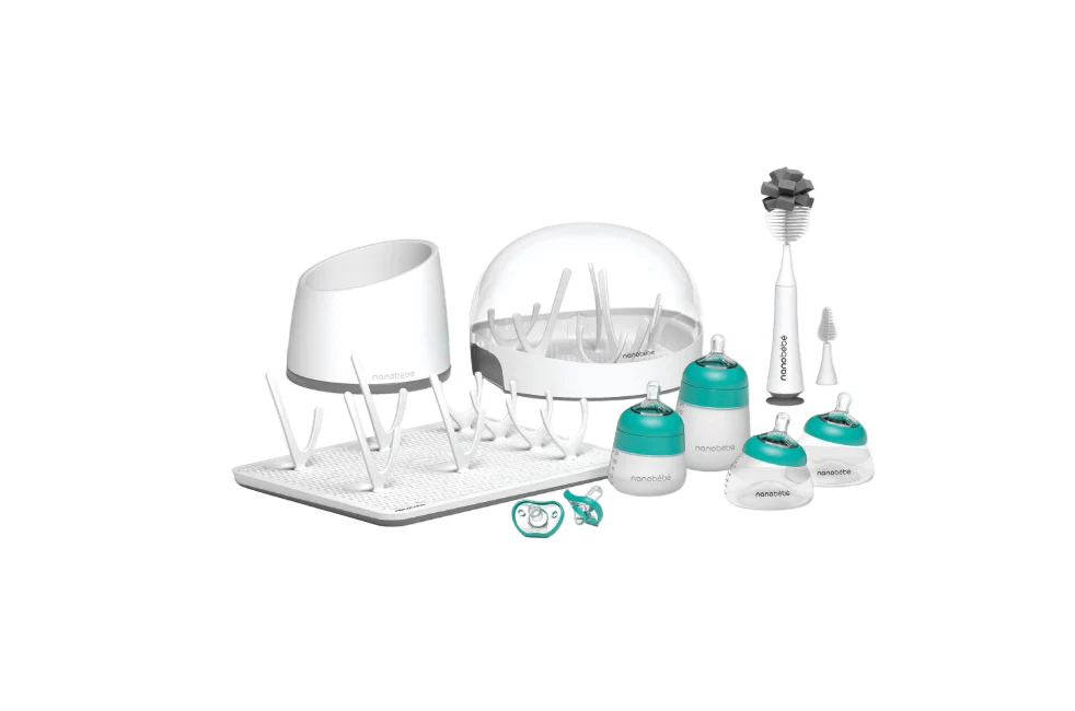 Nanobébé Ultimate Newborn Baby Bottle Feeding Set, Teal