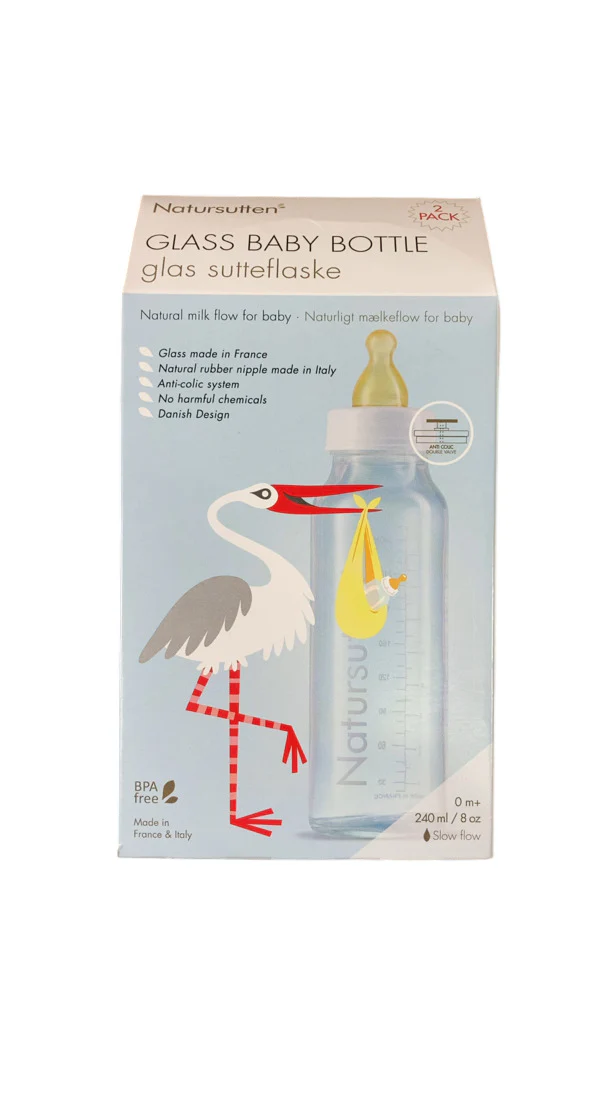 Natursutten 2-pack Glass Baby Bottles, 8oz