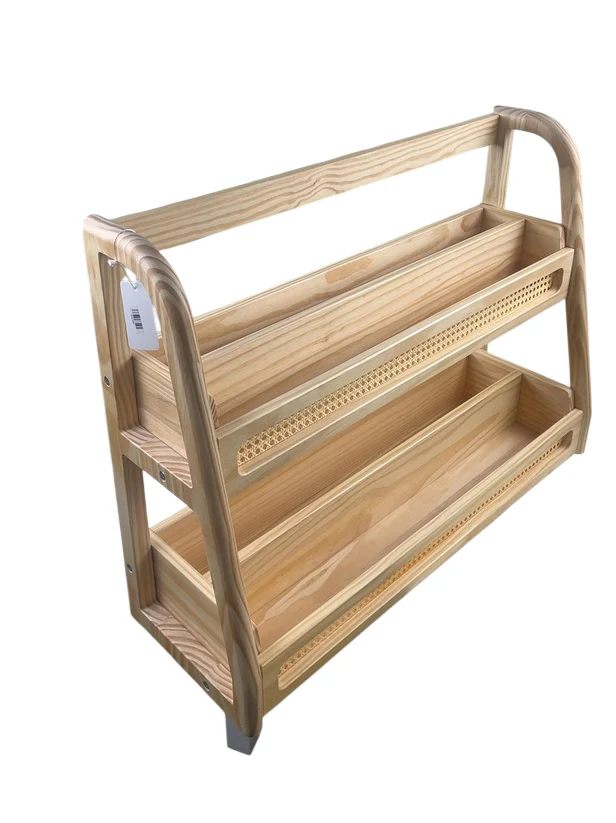Nestig Cove Montessori Bookshelf, Natural Wood