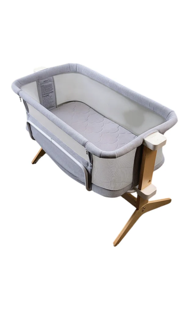 Newton Bassinet And Bedside Sleeper, Grey/Birch