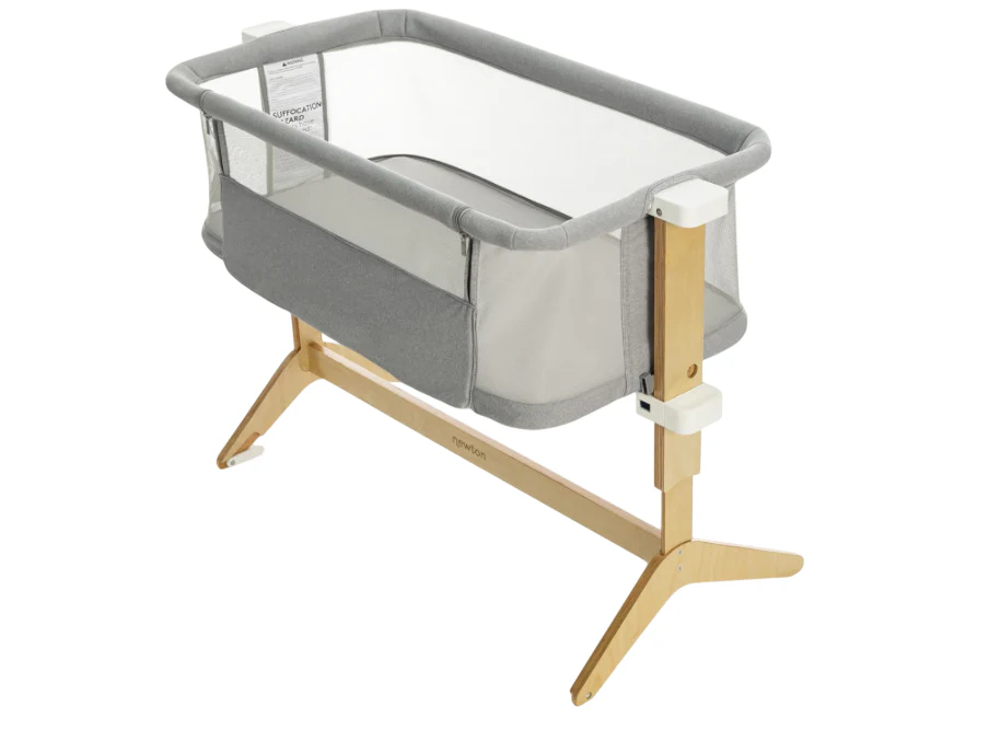 Newton Bassinet And Bedside Sleeper, Grey/Birch
