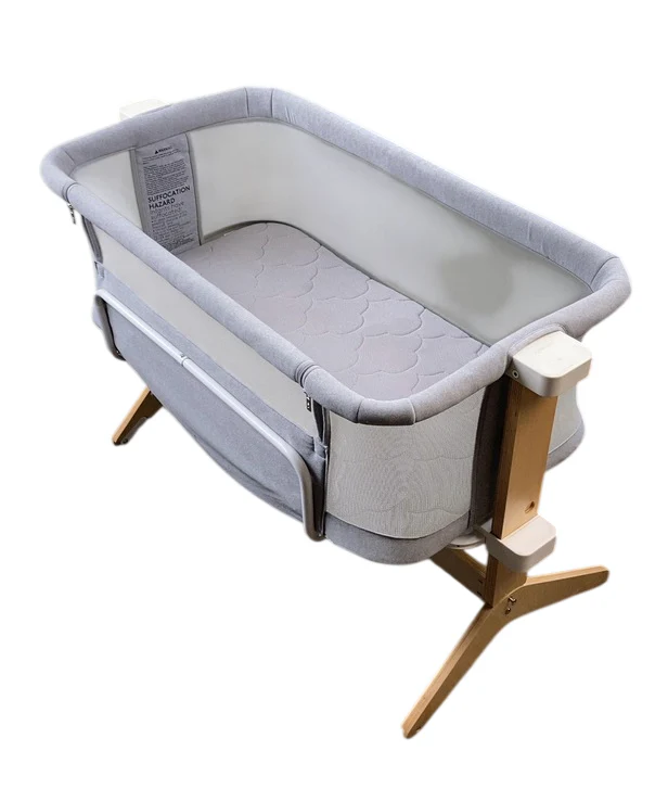 Newton Bassinet And Bedside Sleeper, Grey/Birch
