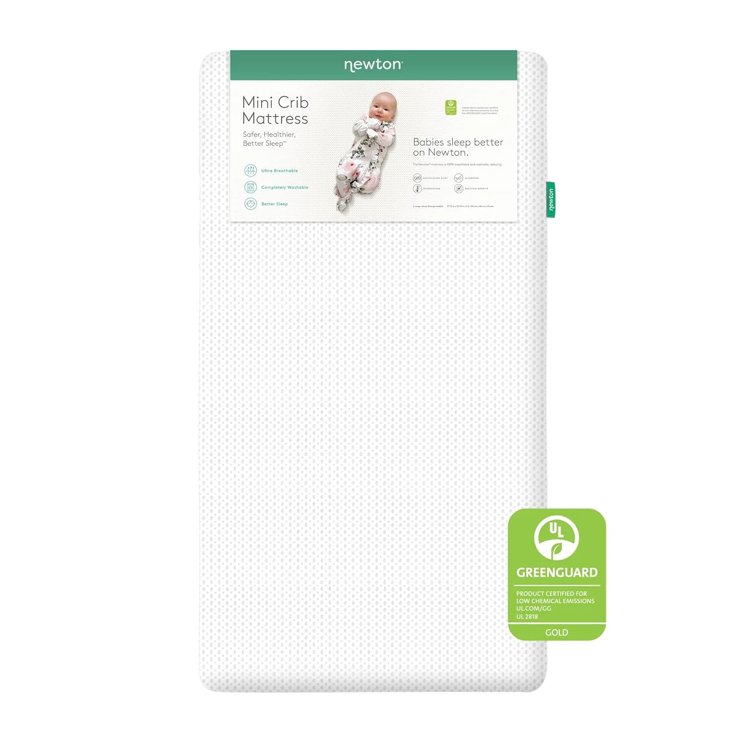 Newton Mini Crib Mattress, 24" X 38"