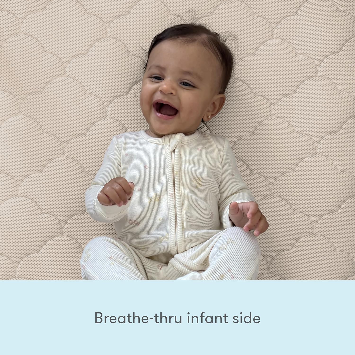 Newton Waterproof Crib And Toddler Mattress, Sandstone - Image 3