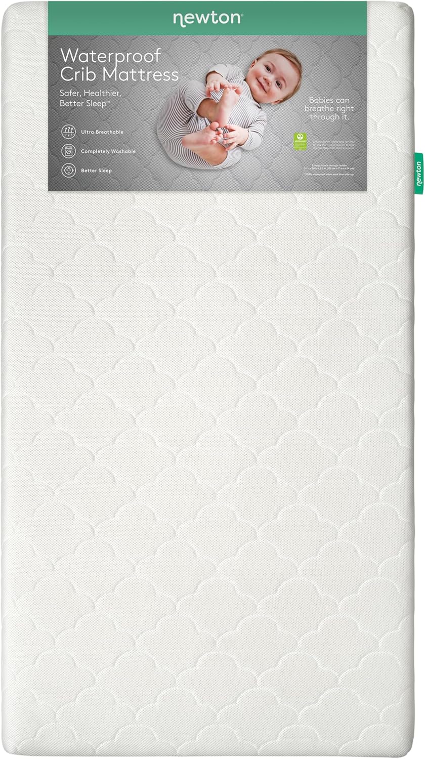 Newton Waterproof Crib And Toddler Mattress, White
