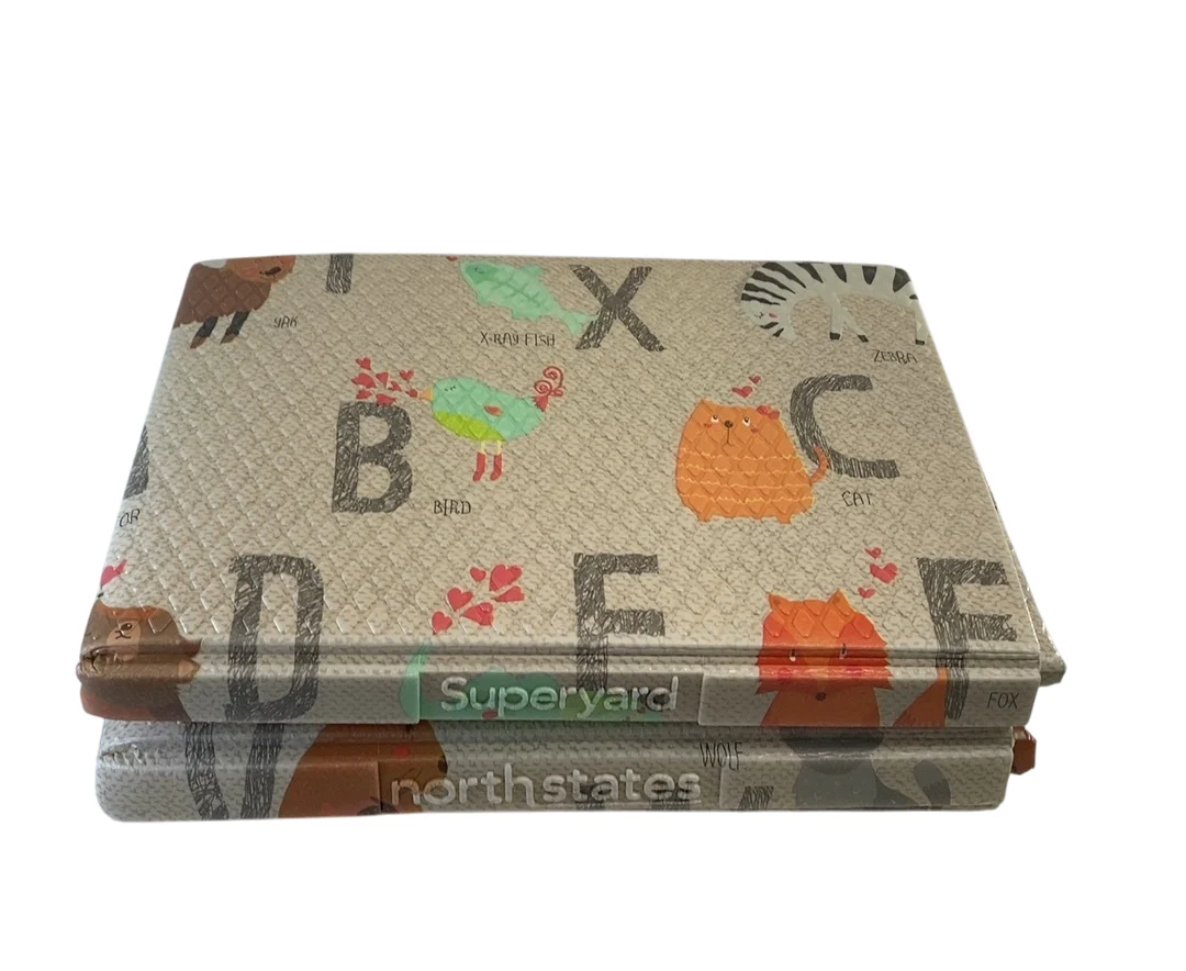 North States Superyard Folding Foam Playmat, 71" X 71", Animal ABC - Image 2