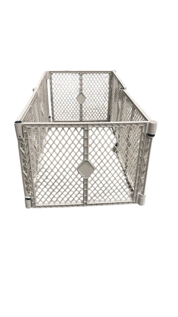 North States Superyard Playard/Barrier with Wall Mount Kit, Light Gray - Image 4