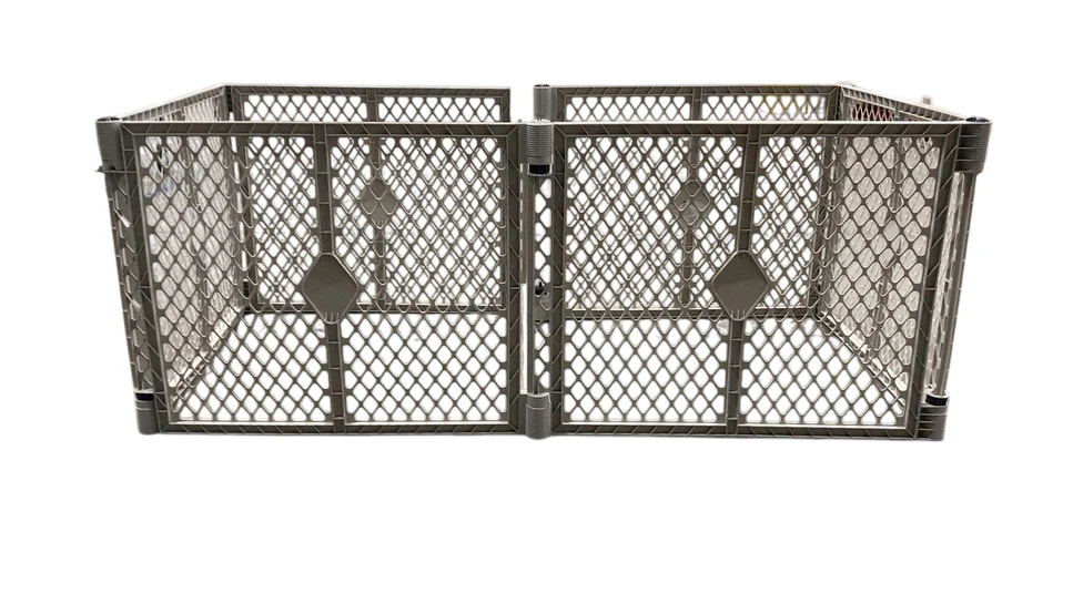 North States Superyard Playard/Barrier with Wall Mount Kit, Light Gray - Image 8