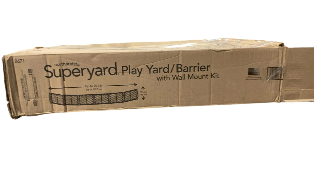 North States Superyard Playard/Barrier with Wall Mount Kit, Light Gray - Image 9