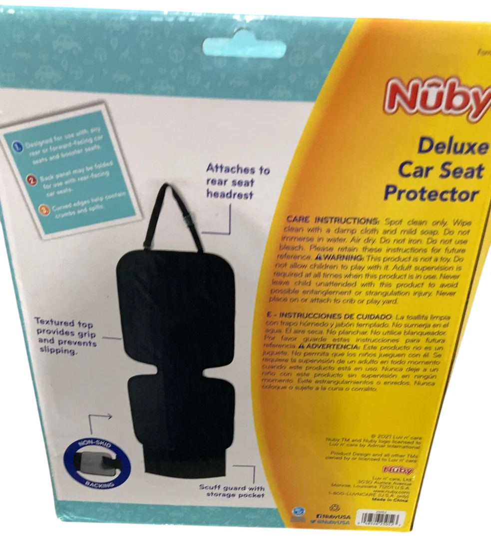 Nuby Deluxe Car Seat Protector, Black - Image 3