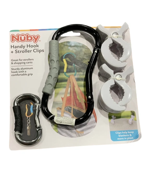 Nuby Handy Hook Stroller Organizer Set, 4 pack