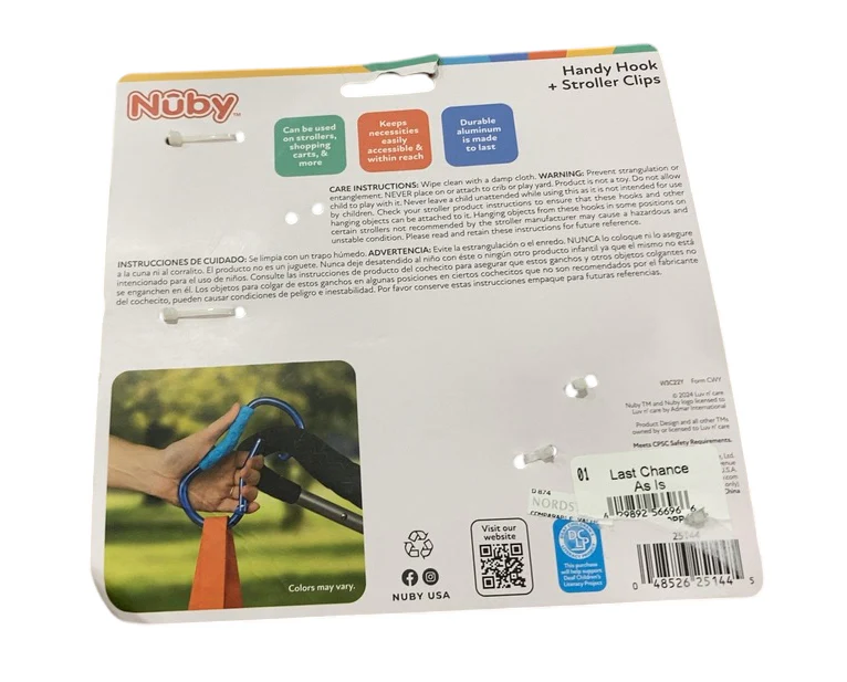 Nuby Handy Hook Stroller Organizer Set, 4 pack - Image 2
