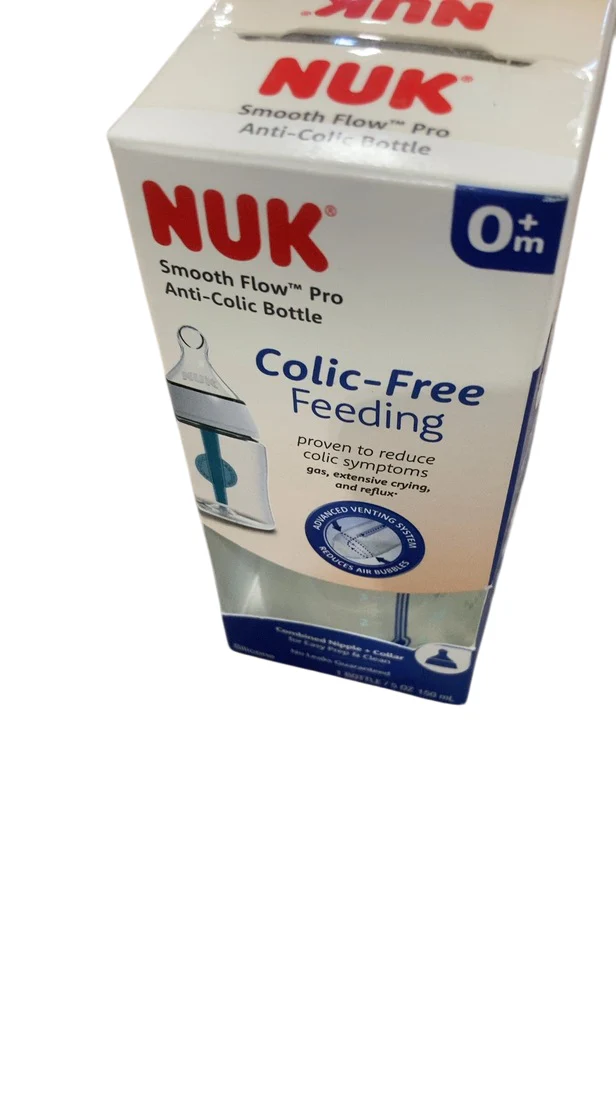 NUK Smooth Flow Anti-Colic Bottle, 5oz, Blue Clouds - Image 6