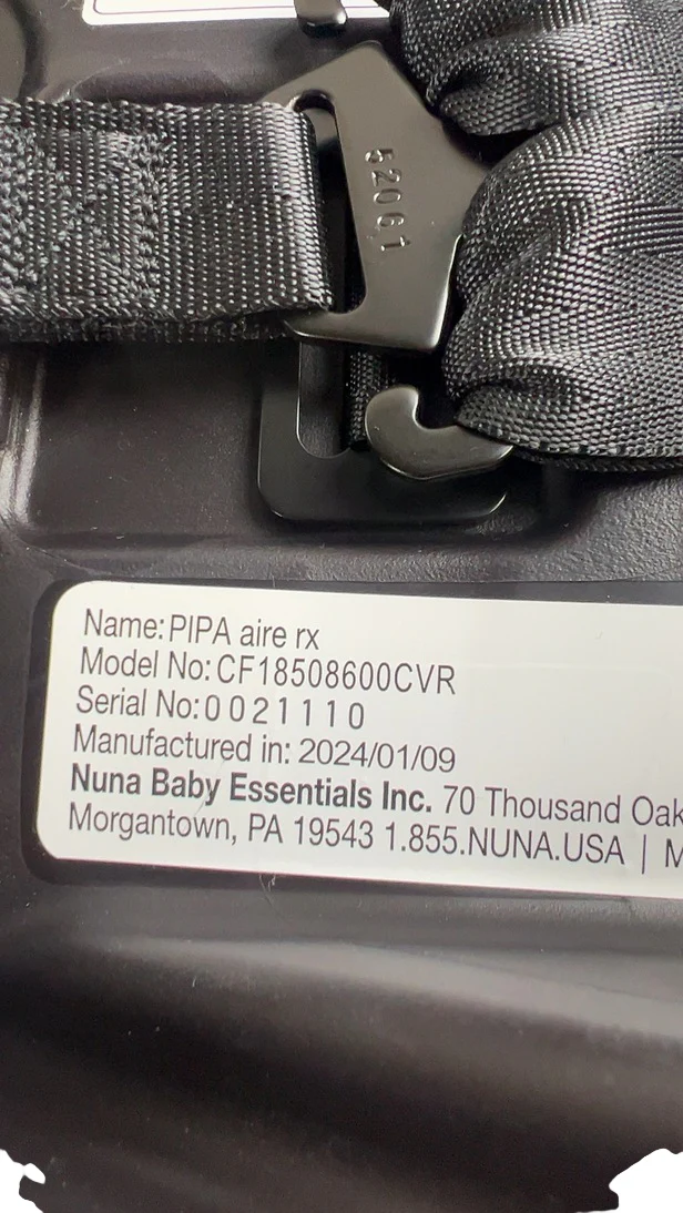 Nuna Pipa Aire RX Infant Car Seat, 2024, Caviar - Image 10