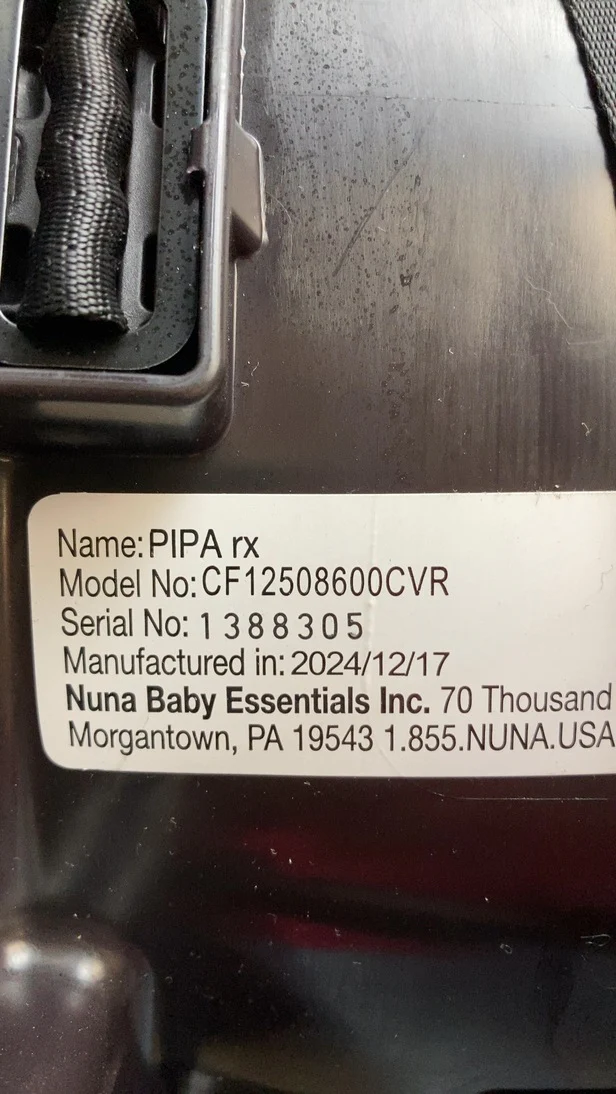Nuna PIPA rx Infant Car Seat, 2024, Caviar - Image 7