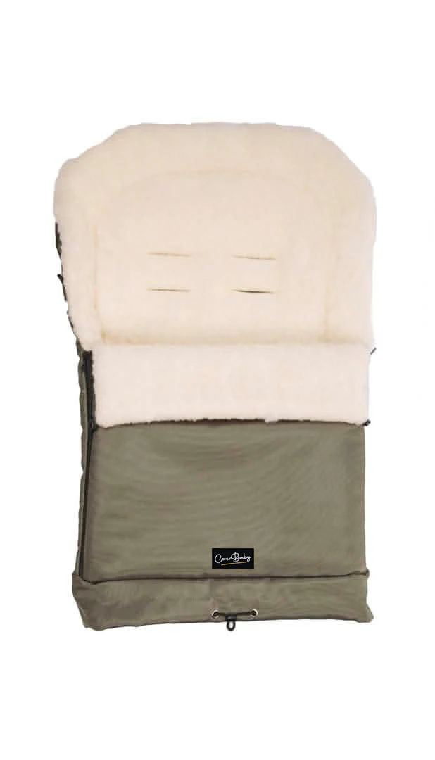 Cover Baby Organic Wool Adjustable Footmuff, Olive - Image 4